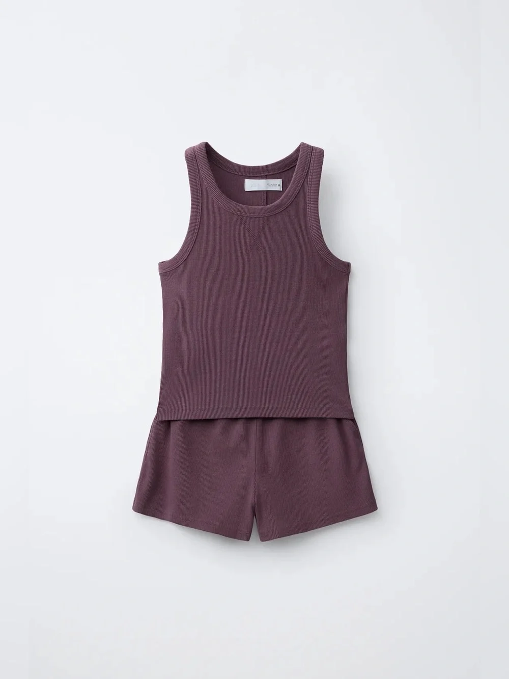 NWT Zara Kids Sleeveless Tank and Shorts Set - Plum